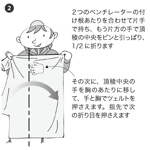 ツェルトのたたみ方を覚えよう